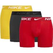 Nike 3P Everyday Essentials Micro Boxer Brief Rød/Gul polyester X-Larg...