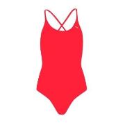 Puma V-Neck Padded Swimsuit Rød Large Dame