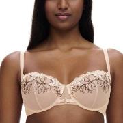 Chantelle BH Pulp Underwired Half Cup Bra Svart m Beige nylon D 80 Dam...