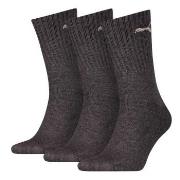 Puma Strømper 3P Sport Crew Socks Antracit Str 43/46