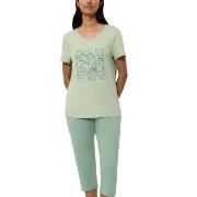 Triumph PK 02 Capri Pyjama Set Grønn bomull 44 Dame