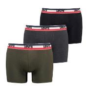 Levis 3P Logo Boxer Brief Svart/Grønn bomull Medium Herre