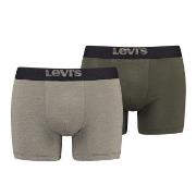 Levis 2P Men Optical Illussion Boxer Brief Khaki bomull Small Herre