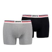 Levis 2P Men Sportswear Logo Boxer Brief Grå/Svart bomull Small Herre