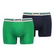 Levis 2P Men Sportswear Logo Boxer Brief Blå/Grønn bomull Small Herre