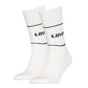 Levis Strømper 2P Organic Cotton Sock Hvit/Svart Str 35/38