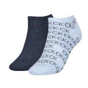 Calvin Klein Strømper 2P Callie Sneaker Logo Sock Jeansblå One Size Da...