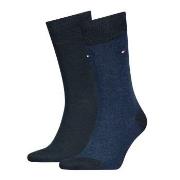 Tommy Hilfiger Strømper 2P Men Birdeye Sock Marine Str 43/46 Herre