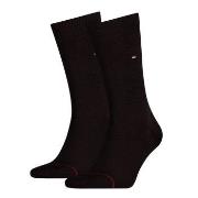 Tommy Hilfiger Strømper 2P Men Classic Sock Mørkbrun  Str 43/46 Herre