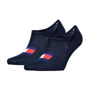 Tommy Uni TJ Flag Footie Socks Strømper 2P Marine Str 39/42