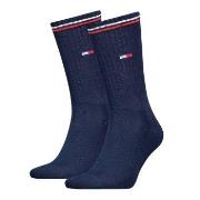 Tommy Uni TJ Iconic Crew Socks Strømper 2P Marine Str 39/42
