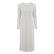 Damella Bamboo Plain Long Sleeve Nightdress Grå Bambus Medium Dame