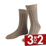 Amanda Christensen Strømper Grade Wide Rib Ankle Socks Brun Str 43/46