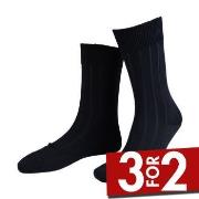 Amanda Christensen Strømper Grade Wide Rib Ankle Socks Marine Str 43/4...