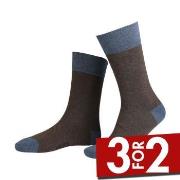 Amanda Christensen Strømper True Contrast Ankle Sock Brun Str 47/50
