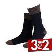 Amanda Christensen Strømper True Contrast Ankle Sock Svart/brun Str 43...