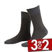 Amanda Christensen Strømper True Stripe Ankle Sock Grå Str 43/46