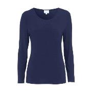 Damella Bamboo Long Sleeve Top Marine Bambus Large Dame