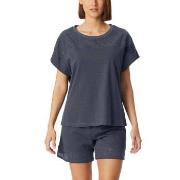 Schiesser Casual Nightwear Short Pyjama Set Mørkgrå  bomull 42 Dame