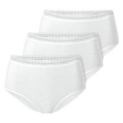 Schiesser Truser 3P Modern Lace Rio Midi Brief Hvit bomull 42 Dame