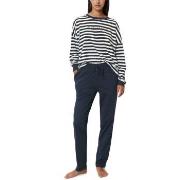 Marc O Polo Women Pyjama Set Hvit/Marine bomull X-Small Dame