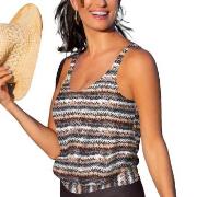 Wiki Puerto Rico Tankini Top Brun mønstret C/D Medium Dame