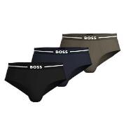 BOSS 6P Bold Design Hip Brief Svart/Grønn bomull Small Herre