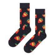 Happy socks Strømper Strawberry Sock Svart Str 41/46