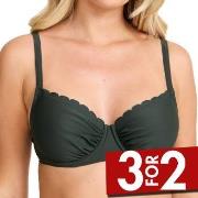Damella Grace Wavy Bikini Bra Mørkgrørnn  F/G 38 Dame