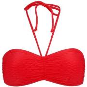 Damella Olivia Textured Padded Bikini Bra Rød nylon 44 Dame