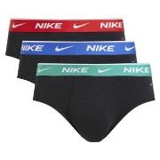 Nike 3P Everyday Essentials Cotton Stretch Hip Brief Rød/Grønn bomull ...