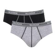 Sloggi 2P For Men Start Midi Grå bomull Large Herre