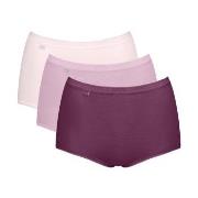 Sloggi Truser 3P Basic Plus Maxi Colored Lysrosa bomull 46 Dame