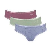 Sloggi Truser 3P GO Crush Hipster Briefs Blå/Rosa bomull X-Small Dame