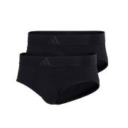 adidas 2P Active Flex Cotton 3 Stripes Low Rise Trunk Svart bomull Med...