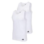 adidas 2P Active Flex Cotton Ergonomic Tank Top Hvit bomull Large Herr...