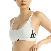 adidas BH Sport Active Essentials 3 Stripes Bralette Hvit bomull Small...