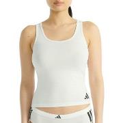 Adidas Sport Active Essentials 3 Stripes Tank Top Hvit bomull Large Da...