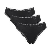 Sloggi Truser 3P GO Crush High Leg Briefs Svart bomull X-Large Dame