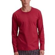 Calida Remix Basic Sleep Long Sleeve Shirt Rød bomull X-Large Herre
