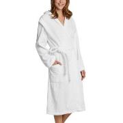 Schiesser Essentials Bathrobe With Hood Hvit bomull Medium Dame