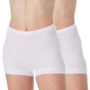 Schiesser Truser 2P Original Classics Fine Rib Shorts Hvit bomull 52 D...