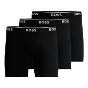 BOSS 3P Power Boxer Brief Long Svart bomull XX-Large Herre