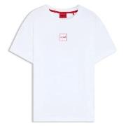 HUGO Laze T-Shirt Hvit bomull Large Herre