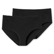 Schiesser Truser 2P 95-5 Organic Cotton Midi Briefs Svart bomull 3XL D...