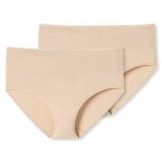 Schiesser Truser 2P 95-5 Organic Cotton Midi Briefs Beige bomull Small...