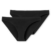 Schiesser Truser 2P 95-5 Organic Cotton Mini Briefs Svart bomull Small...