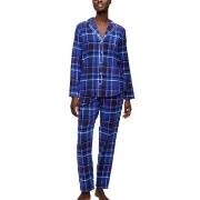 Triumph Boyfriend Long Sleeved Pyjama Set Mørkblå bomull 36 Dame