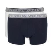 Armani Endurance Logo Boxer Brief 2P Hvit/Blå bomull Large Herre