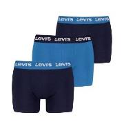 Levis 3P Repeat Logo Boxer Brief Multi Marine/Blå bomull X-Large Herre